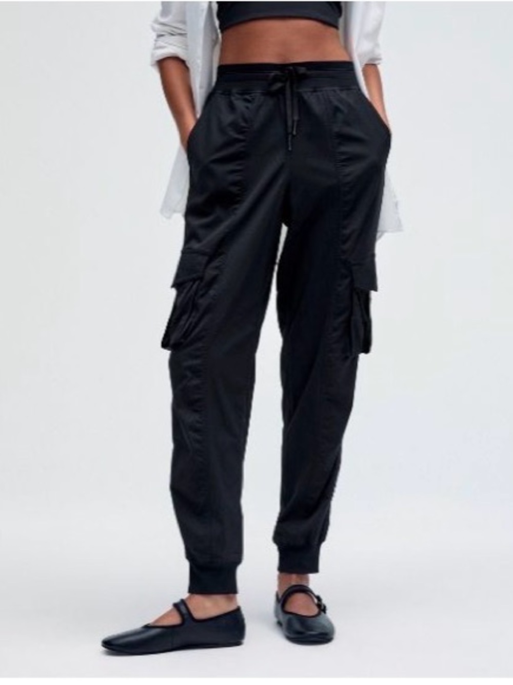 lululemon athletica Black Cargo Jogger with Drawcord Waist